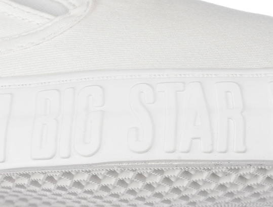 BIG STAR LL274389 DAMSKIE TRAMPKI TENISÓWKI WSUWANE SLIP ON BIAŁE