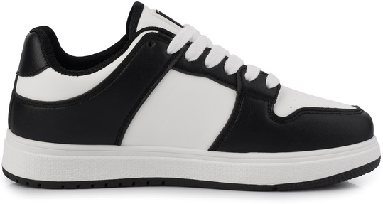 BIG STAR damskie buty sneakersy sportowe ekoskóra biało czarne