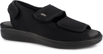 DR ORTO buty sandały ortopedyczne na rzepy wygodne zdrowotne czarne