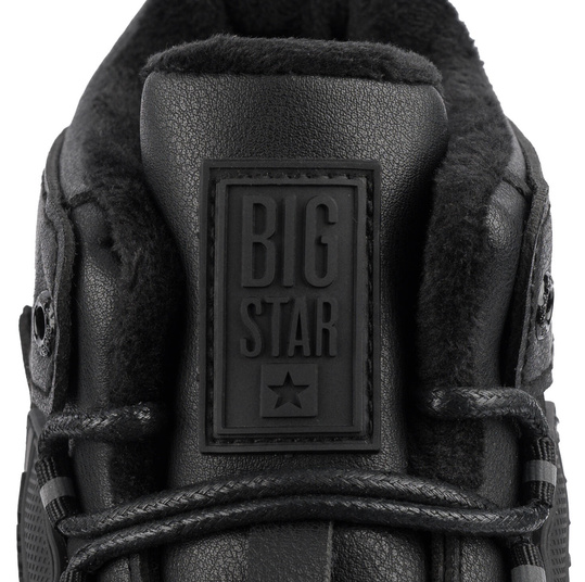 BIG STAR MĘSKIE OCIEPLANE WYSOKIE BUTY SPORTOWE SNEAKERSY CZARNE EKOSKÓRA