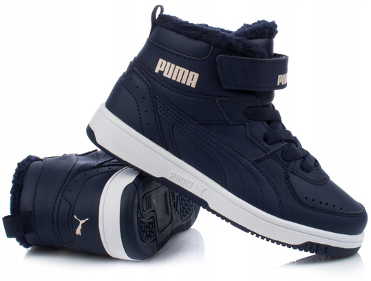 DZIECIĘCE BUTY ZIMOWE CHŁOPIĘCE PUMA REBOUND OCIEPLANE 375479-05