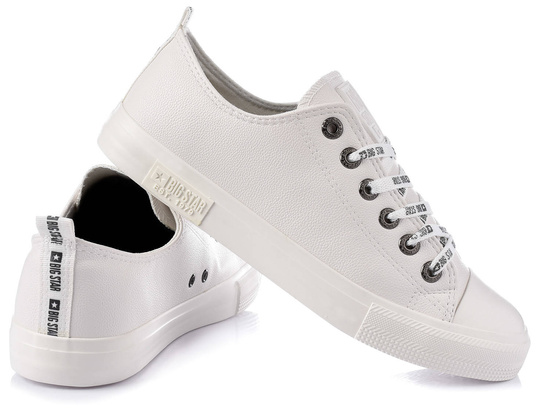 BIG STAR KK174052 MĘSKIE BIAŁE KLASYCZNE TRAMPKI EKOSKÓRA