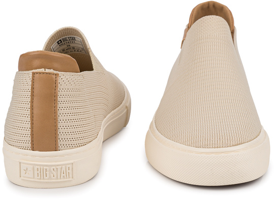 BIG STAR damskie trampki klasyczne wsuwane beżowe
