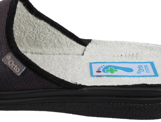 DR ORTO MĘSKIE KAPCIE KLAPKI PANTOFLE DOMOWE SZEROKIE ZDROWOTNE