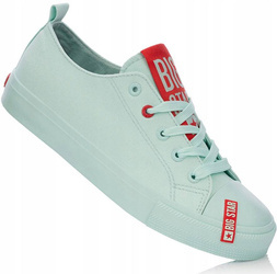 BIG STAR HH274679 damskie tramki niskie kolor miętowy