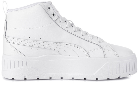 PUMA KARMEN II MID 397459-01 damskie buty sportowe sneakersy wysokie na platformie skórzane białe