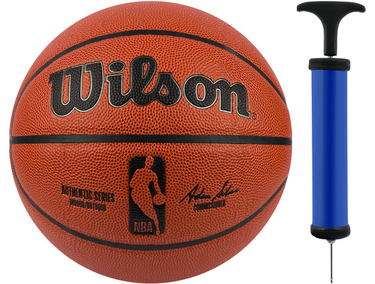 WILSON piłka do koszykówki NBA AUTHENTIC In/Out koszykarska + POMPKA