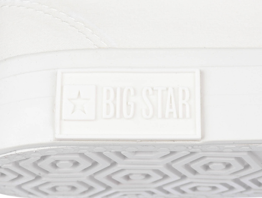 BIG STAR LL274162 DAMSKIE TRAMPKI TENISÓWKI KLASYCZNE WSUWANE BIAŁE