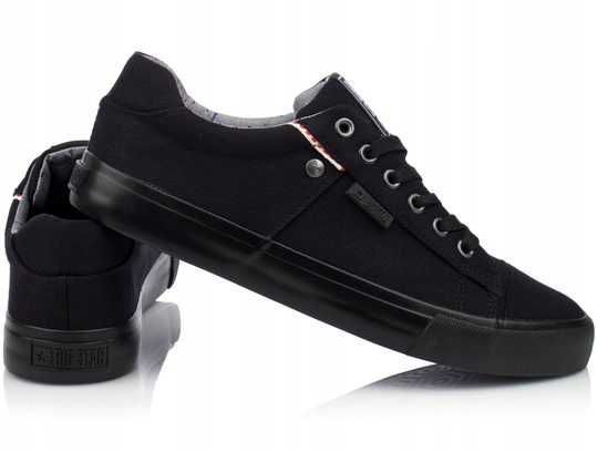 BIG STAR AA274513 damskie trampki klasyczne czarne