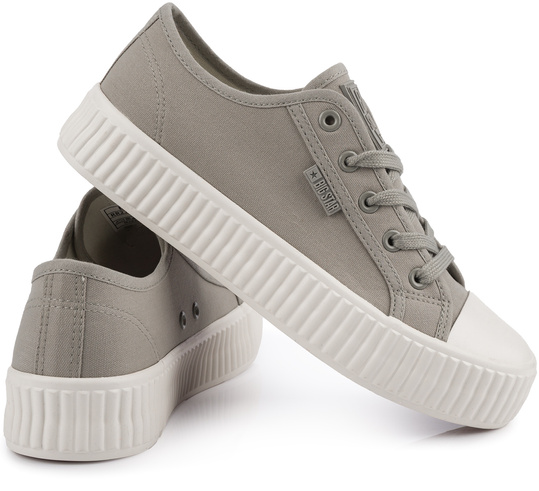 BIG STAR damskie trampki klasyczne szare na platformie