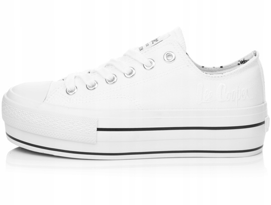 LEE COOPER LCW-22-31-0842L DAMSKIE TRAMPKI BIAŁE NA PLATFORMIE