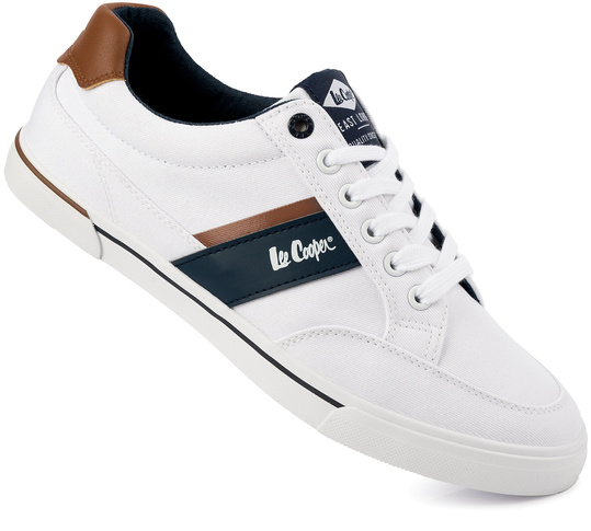 LEE COOPER 3244M męskie buty sportowe trampki niskie białe