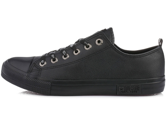 BIG STAR KK174053 MĘSKIE CZARNE KLASYCZNE TRAMPKI EKOSKÓRA