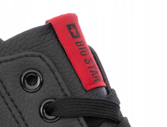 BIG STAR DD274687 906 damskie trampki niskie czarne ekoskóra