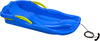 Duże sanki ślizg dla dzieci z oparciem hamulcem sznurkiem plastikowe niebieskie
