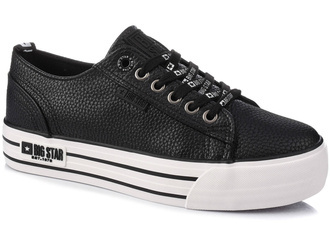 BIG STAR KK274015 DAMSKIE CZARNE TRAMPKI NA PLATFORMIE EKOSKÓRA