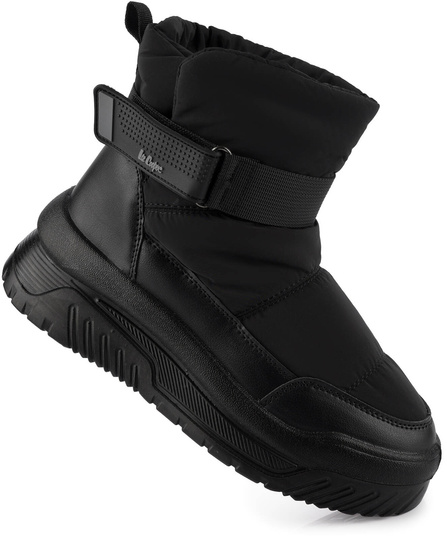 LEE COOPER LCJ3141 BUTY BOTKI DAMSKIE ZIMOWE ŚNIEGOWCE OCIEPLANE CZARNE