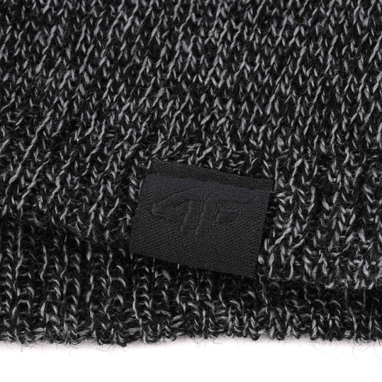 4F CZAPKA ZIMOWA MĘSKA DWUWARSTWOWA SZARY MELANŻ H4Z22-CAM002-25M