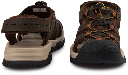 GRISPORT 9028M męskie sandały skórzane trekkingowe sportowe brązowe