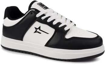 BIG STAR damskie buty sneakersy sportowe ekoskóra biało czarne