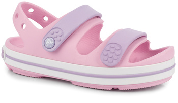 CROCS Crocband Cruiser sandały dziecięce na rzep dla dziewczynki różowe