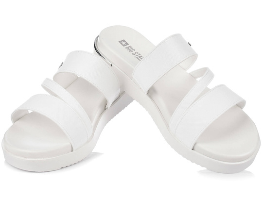 BIG STAR LL274935 KLAPKI DAMSKIE WSUWANE NA LATO BIAŁE