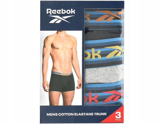 REEBOK TRUNK KENT U5_F8394_RBK_S3PKA majtki bokserki męskie bawełna 3PAK