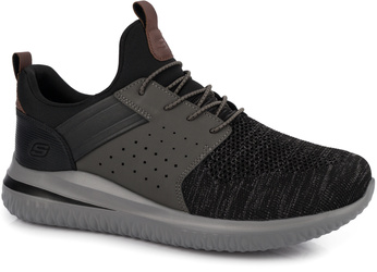 SKECHERS DELSON CICADA 210238W/BKGY męskie buty sportowe sneakersy wsuwane czarne
