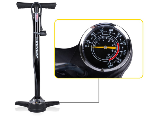 DUNLOP POMPKA PODŁOGOWA Z MANOMETREM 12 bar ROWEROWA WARSZTATOWA