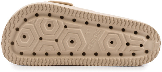 BIG STAR NN274A666 DAMSKIE KLAPKI PLATFORMA Z KLAMRAMI NA BASEN PLAŻE BEŻOWE