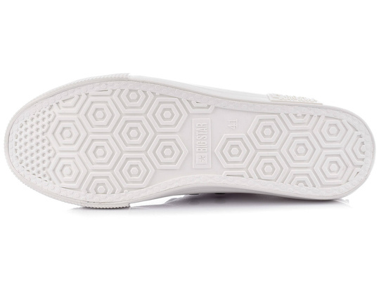 BIG STAR KK174052 MĘSKIE BIAŁE KLASYCZNE TRAMPKI EKOSKÓRA