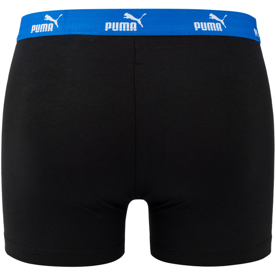 PUMA PROMO PRINT BOXER 935800-01 męskie bokserki majtki bawełniane 4PAK czarne niebieskie