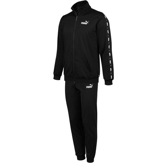 PUMA TAPE POLY SUIT 847420-01 CZARNY DRES KOMPLET MĘSKI SPORTOWY SPODNIE BLUZA