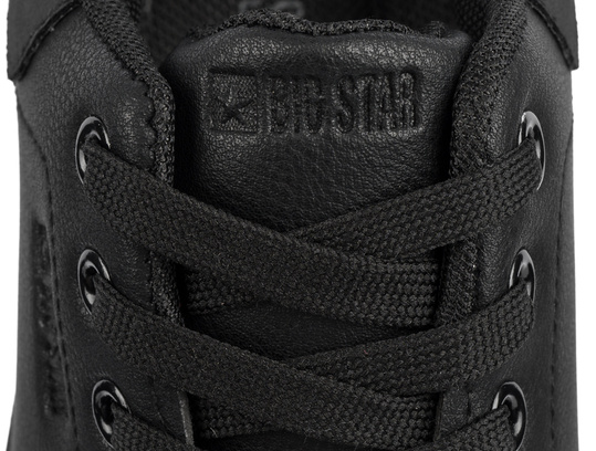 BIG STAR damskie buty sneakersy na platformie ekoskóra czarne