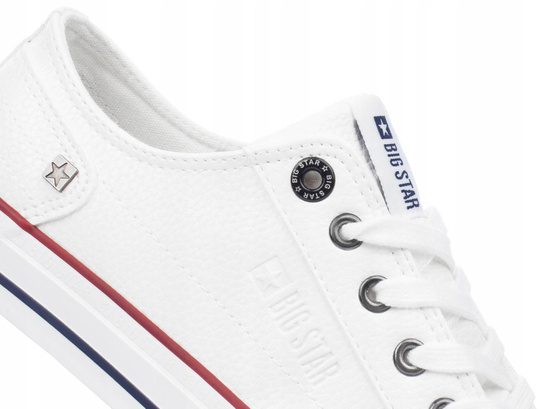 BIG STAR II274001 damskie trampki białe ekoskóra