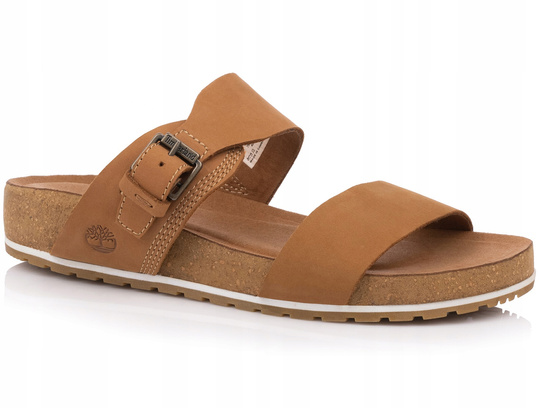 TIMBERLAND MALIBU WAVES SLIDE RUST NUBUCK DAMSKIE KLAPKI SKÓRZANE