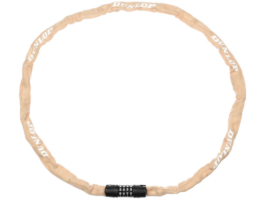 DUNLOP ZAPIĘCIE DO ROWERU BLOKADA NA SZYFR ŁAŃCUCH LINKA BEŻOWA