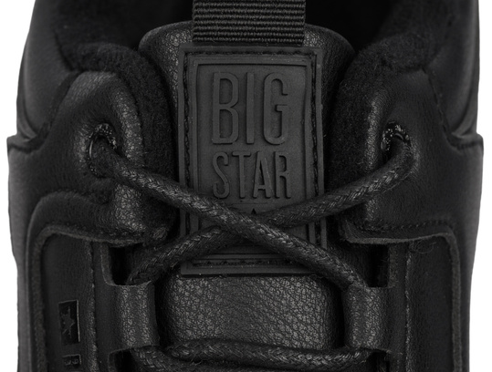 BIG STAR męskie buty sportowe sneakersy ocieplane ekoskóra czarne HI-POLY SYSTEM