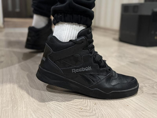 OUTLET: REEBOK ROYAL BB4500H2 CN4108 CZARNE BUTY WYSOKIE SPORTOWE SNEAKERSY SKÓRA