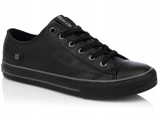 BIG STAR II174002 męskie trampki niskie czarne ekoskóra