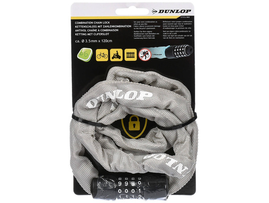 DUNLOP ZAPIĘCIE DO ROWERU BLOKADA NA SZYFR ŁAŃCUCH LINKA BEŻOWA