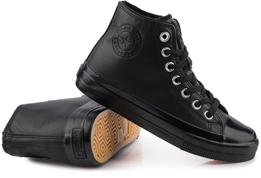 BIG STAR DAMSKIE OCIEPLANE WYSOKIE BUTY TRAMPKI EKOSKÓRA