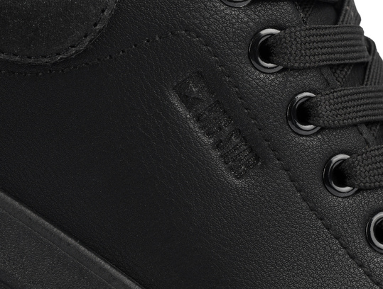 BIG STAR damskie buty sneakersy na platformie ekoskóra czarne