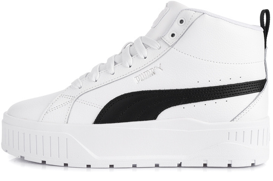 PUMA KARMEN II MID 397459-04 damskie buty sportowe sneakersy wysokie na platformie skórzane białe