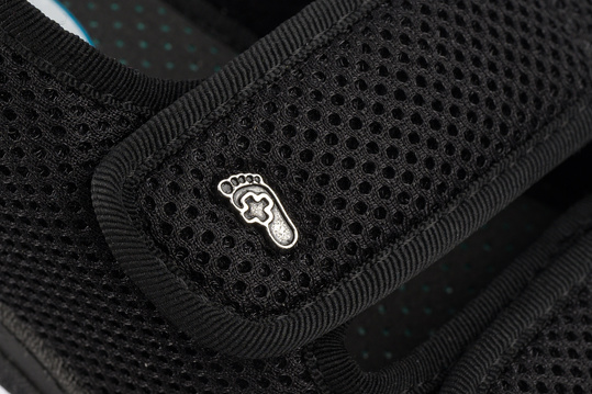 DR ORTO buty sandały ortopedyczne na rzepy wygodne zdrowotne czarne