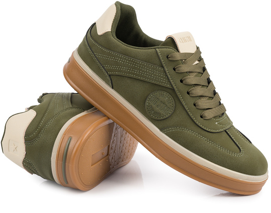 BIG STAR męskie buty klasyczne sneakersy zielone ekoskóra