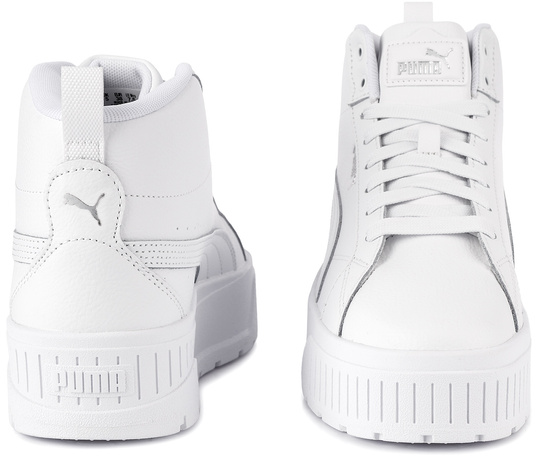 PUMA KARMEN II MID 397459-01 damskie buty sportowe sneakersy wysokie na platformie skórzane białe