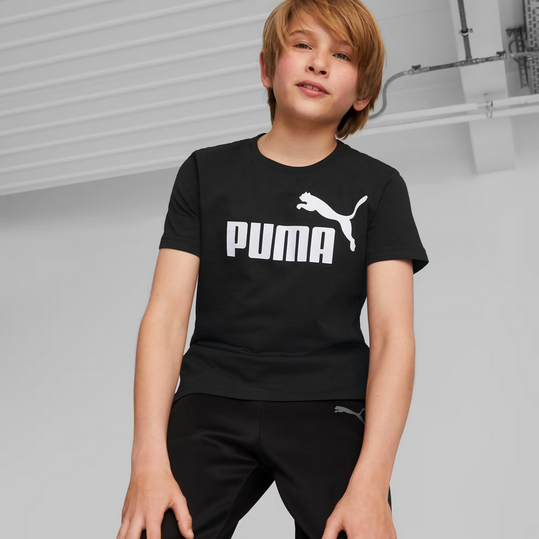 PUMA 586960-01 dziecięca koszulka t-shirt chłopięca dla chłopca bawełniana czarna