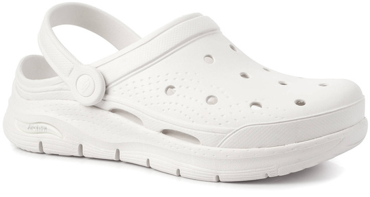 SKECHERS ARCH-FIT - IT'S A FIT 111385/WHT DAMSKIE LEKKIE KLAPKI KROKSY CHODAKI