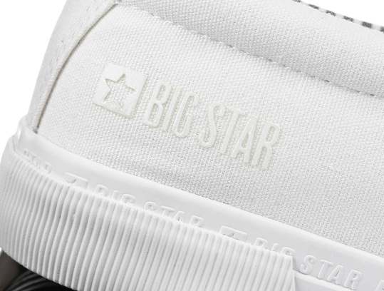 BIG STAR LL174063 MĘSKIE BIAŁE KLASYCZNE TRAMPKI WSUWANE